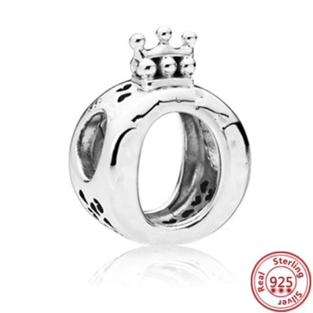 925 Silver Love Collection Beaded Pendant Charm Accessory Bracelet Women 'S Diy Jewelry
