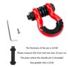 Hochleistungs-Bügelschäkel 3/4" D-Ring-Schäkel Unzerbrechlicher Kohlenstoffstahl für Geländefahrzeuge LKW-Bergung