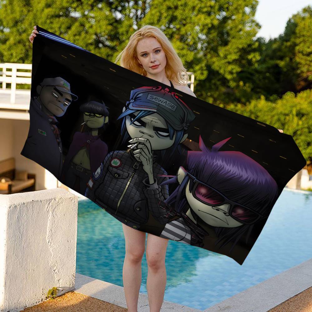 Band Rock G-Gorillaz Beach Towel Colorful Bath Towels For Girl Microfiber Quick Dry Custom Sand Free Beach Yoga Spa Gym Pool