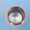 Small Round Cover Thermos Flask Cup Simple Letter Design Cute Handy Mini Pocket Cup Student Children Water Cup