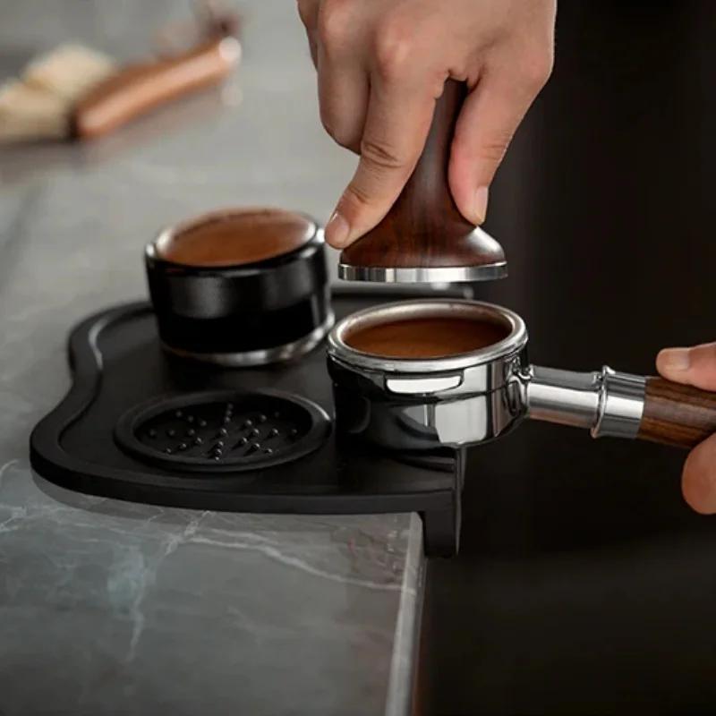 Kaffee Tamper Matte Silikon Tamperhalter Eckmatte Pad Rutschfeste Tampermatte Barista Espresso Kaffeegeschirr Tampwerkzeuge