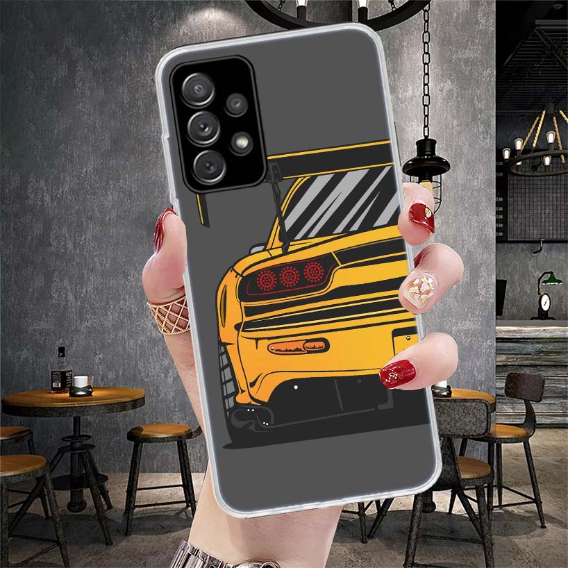 Japan JDM Sports Cars Comic Soft Phone Case For Samsung Galaxy A12 A22 A32 A52 A72 A02S A51 A50S A71 A70 A31 A20S Note 20 Ultra
