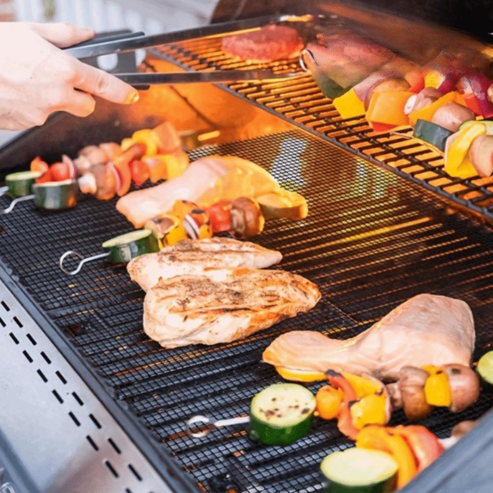 3PCS Non-Stick Grilling Grid Mat Mesh Barbecue Liner Household BBQ Grilling Net  Picnic