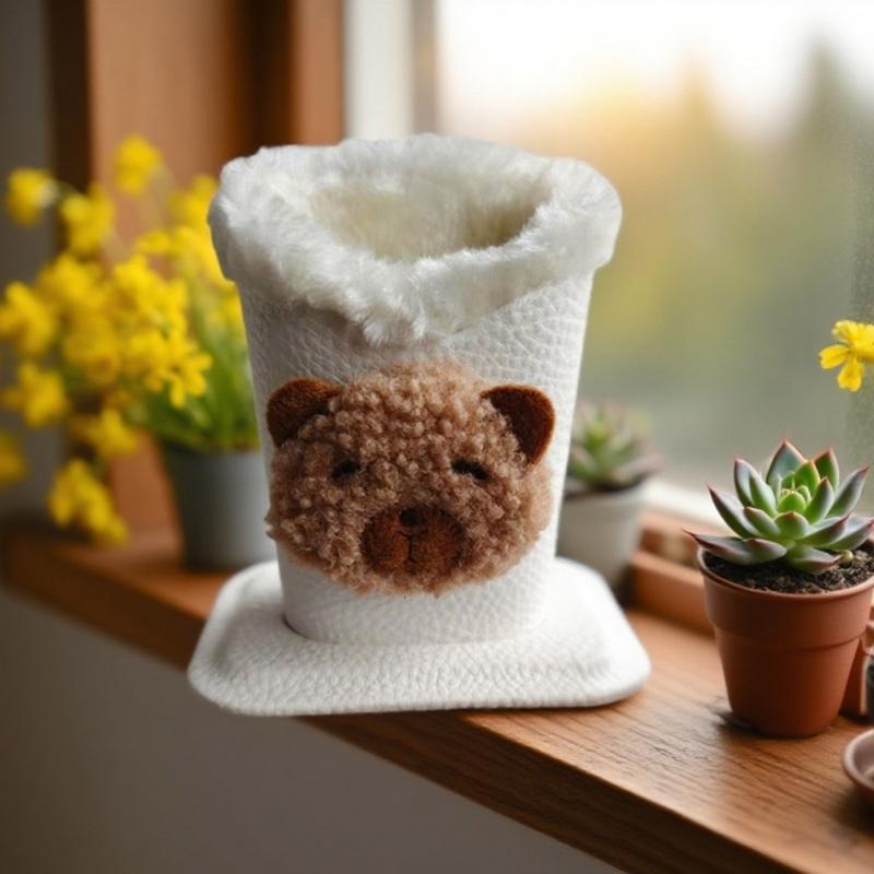 Soft Plush Materials Cartoon Design Glasses Holder For Desk Organization Eyeglasses Stand Desktop Decoration