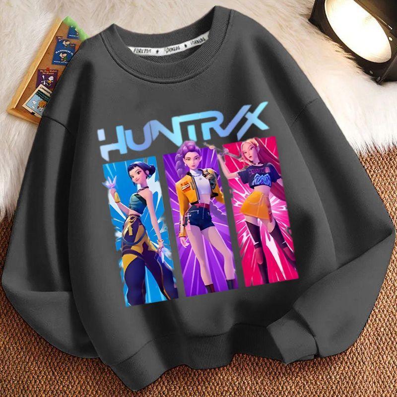 Kinder Hexenjagd Team Rundhals-Hoodie, Frühling und Herbst Jungen und Mädchen Langarm Freizeitjacke