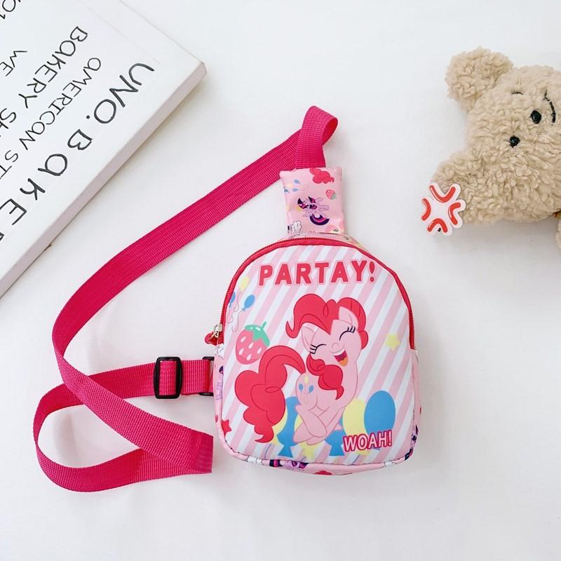 Animal Print Kids Breathable Nylon Crossbody Waist Bag For Kindergarten Daily Use