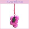 Porte-clés Fruit du raisin en peluche avec rembourrage en coton PP pour cadeau d'enfant et décoration de sac