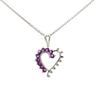 Blue Topaz Round Pendant Necklace 925 Sterling Silver Rhodium Plated Multi Gemstone Pendant with Chain Gift for Women
