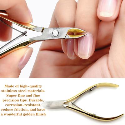 Vielseitige Nagelhautzange, Nagelverzierungen, massive Goldfarbe, korrosionsbeständig