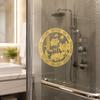 Lucky Carp Design Lily Lotus Decal 6CM Metal Decal Door Decoration Hanging Decal  Bathroom