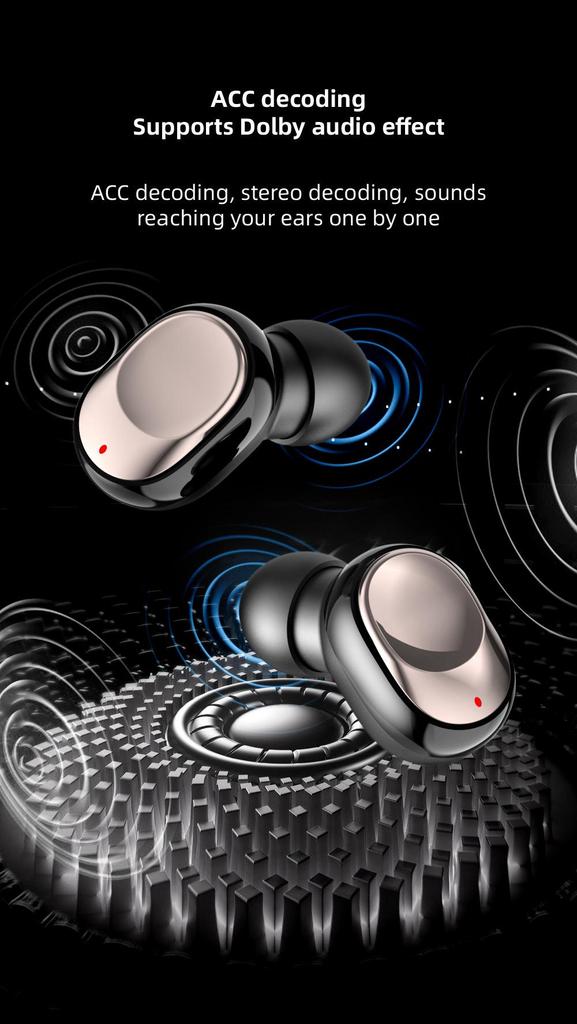 TWS Wireless Bluetooth Earphones with Smart Noise Cancelling and HiFi HD Sound Quality