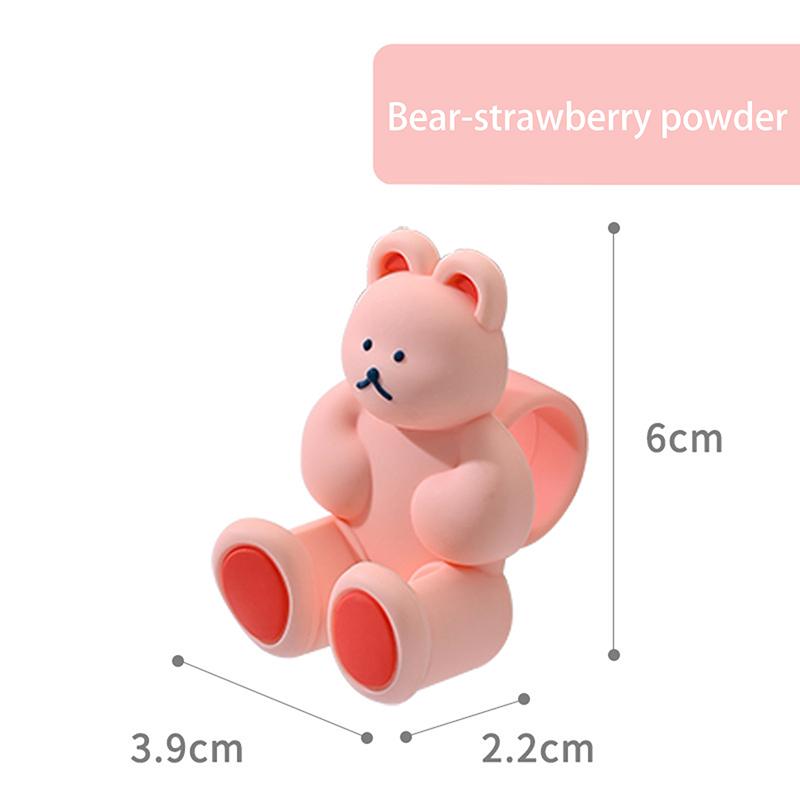 1 шт. Милая ручка двери в виде медведя, противоударная накладка, милый бытовой защитный чехол для двери, бесшумная силиконовая противоударная накладка