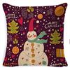 Federa Cuscino di Natale Fiocco di Neve Alce Albero di Natale Stampa Federa Cuscino Stile Nordico