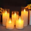 Simulation LED Flameless Candles Light Acrylic Night Light Candles Lamp  Festival Celebration