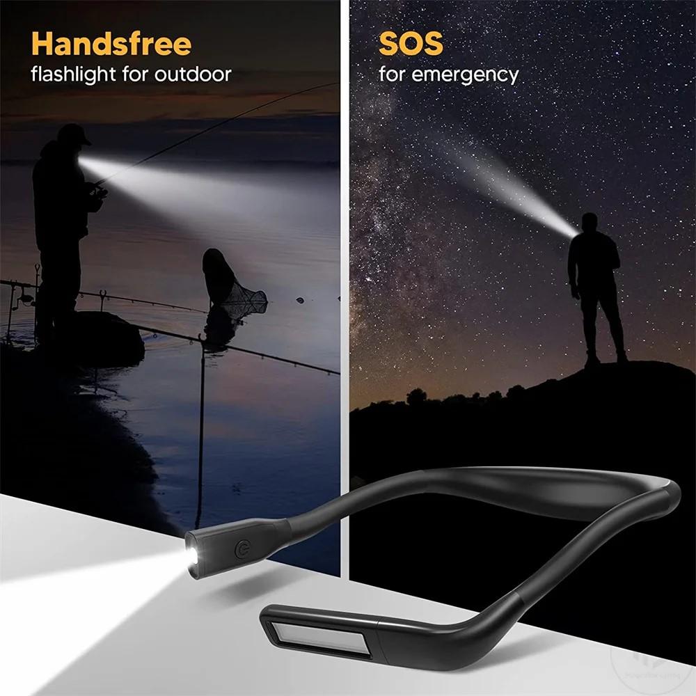 Reading Book Light Eye Protection Outdoor Neck Light 3 colors 1800mAh Lasts up to 10 hours USB Charge 270 Table Lamp
