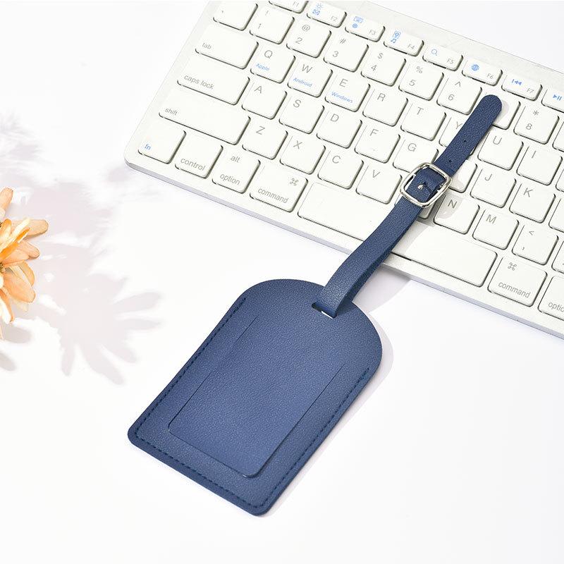 Suitcase Identifier Label Baggage Pu Leather Boarding Bag Tag Name Id Address Holder Accessorie Travel Luggage Tag For Women Men