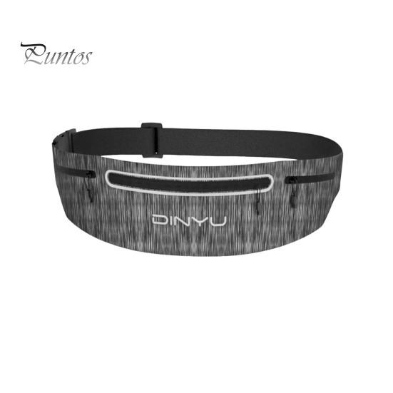 Тонкий беговой пояс, водонепроницаемая поясная сумка, светоотражающий фитнес-кошелек для денег, пояс для пеших прогулок, велоспорта, бега камуфляжный/чёрный