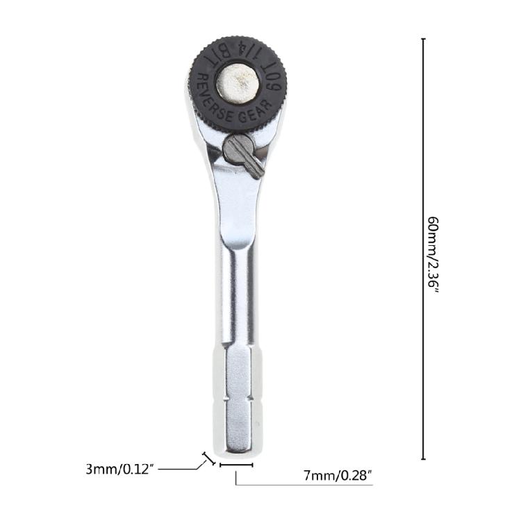 1/4Inch Ratchet Wrench Quick Socket Ratchet Wrench Screwdriver HexTorque Wrench
