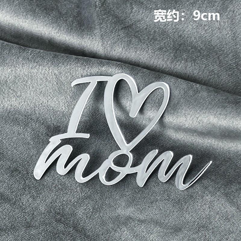 Acrylic Cake Topper - Happy Birthday Mom & Dad, Mother's/Father's Day Decoration