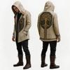 Men's Hooded Cape with Printed Pattern for Halloween Costume