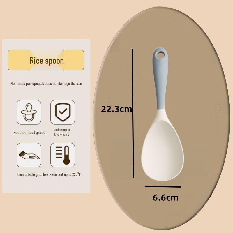 

High-Temperature Non-Stick Silicone Spatula Set: Pot Protector, Stir-Fry Spatula, and Soup Spoon