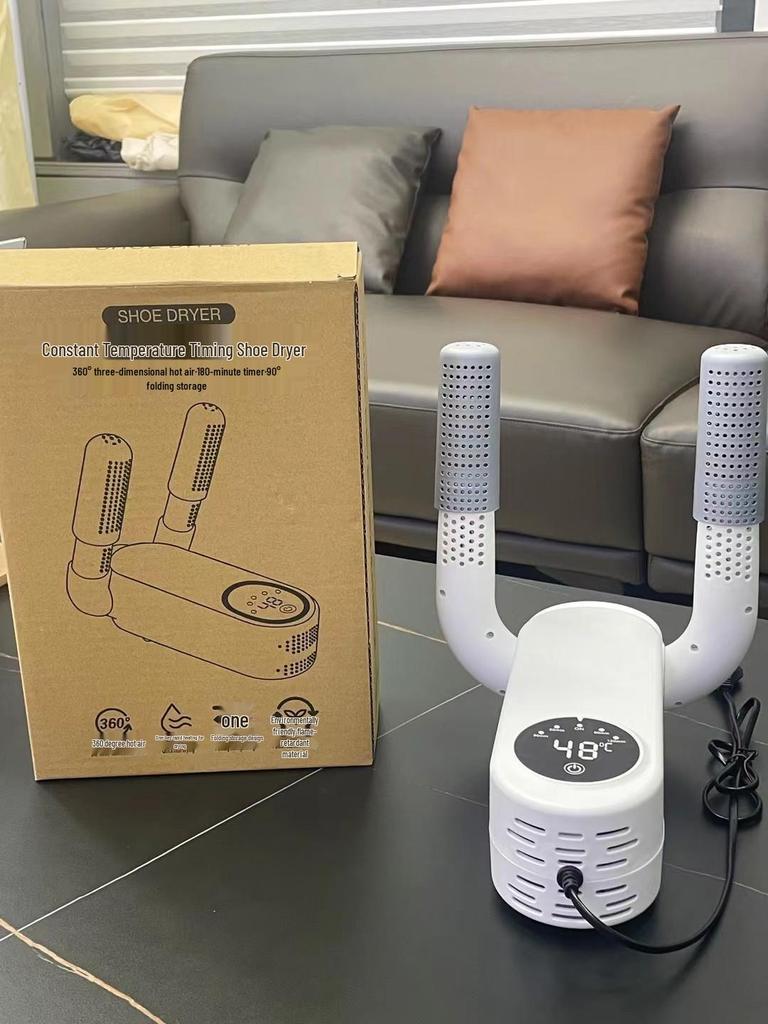 Compacte slimme schoenendroger met timer en opvouwbaar ontwerp