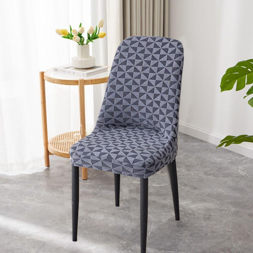 Soft Curved Seat Cover Dustproof Chair Protective Case Jacquard Arc Chair Cover Office