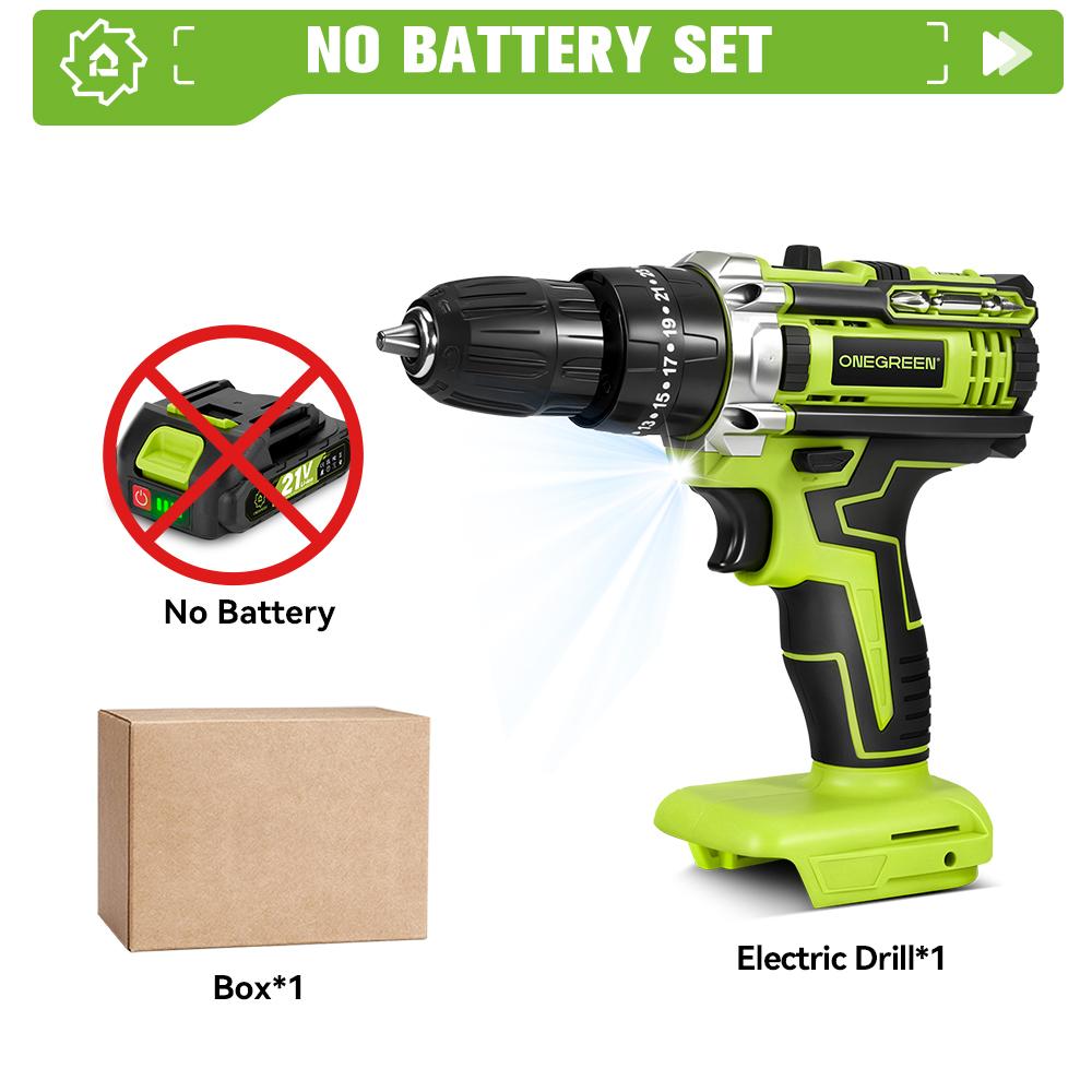ONEGREEN 25+3 Koppel Elektrische Slagboormachine 2 Versnellingen Instelbare Accu Elektrische Schroevendraaier Elektrisch Gereedschap Voor Makita 21V Batterij Pin Without Battery