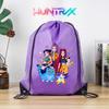 Huntress Girls Cosplay Drawstring Backpack Lightweight Polyester String Bag for Marathon Sports Events Gym Travel