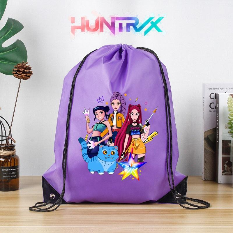 Huntress Girls Cosplay Drawstring Backpack Lightweight Polyester String Bag for Marathon Sports Events Gym Travel
