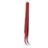 Tweezers Aluminium Alloy Curved Tip Antimagnetic Tool for Electronic Repair Maintenance Red