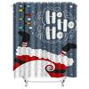 Tuniu Cute Christmas Shower Curtain Santa Claus Pattern Waterproof Fabric Bathroom Decor Festive Holiday Home Decor Gift Idea Fu