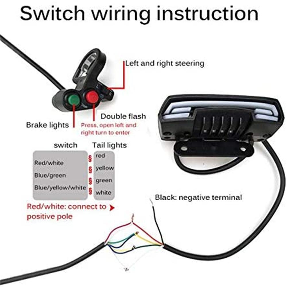Motorcycle Light Tail Rear Brake Stop Double Flash Warning Dynamic Turn Signal