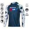 Men's Fishing Shirt Hooded Long Sleeve Sunblock UPF 50+ Outdoor Camouflage Moisture Wicking Jersey Fishing Apparel Tops