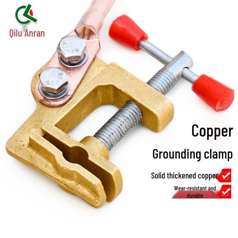 Qilu Anran Double-Hole Copper Ground Clamp