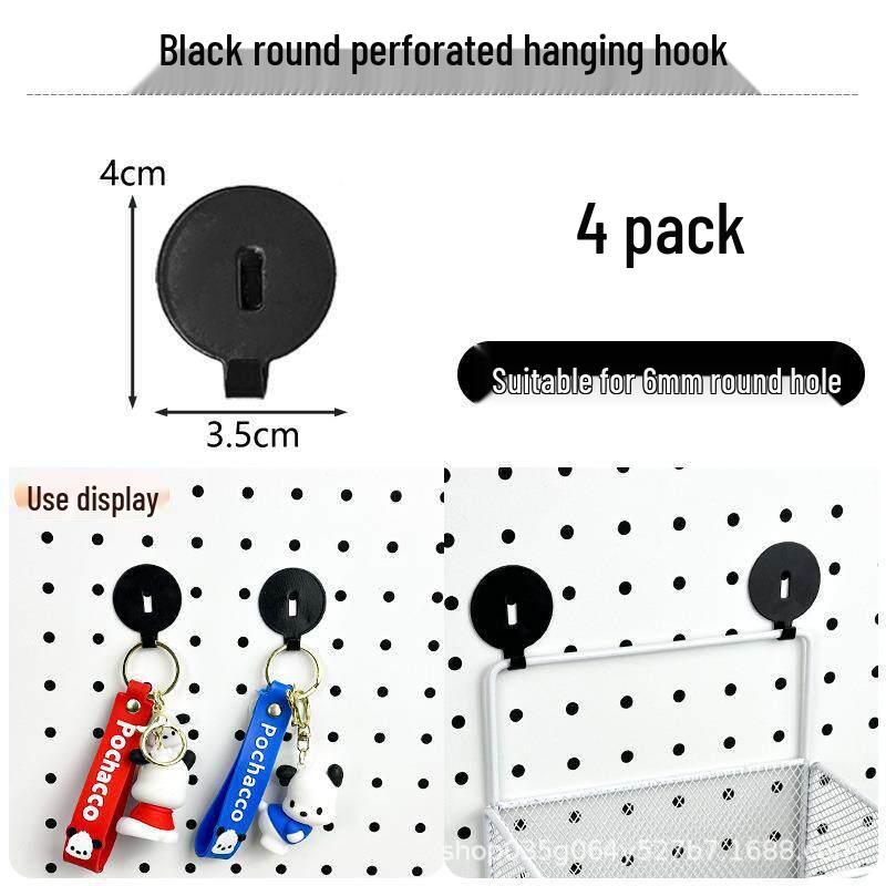 Pegboard Wall Organizer with Hooks - No-Drill Storage Rack for Entryway or Study Room.
