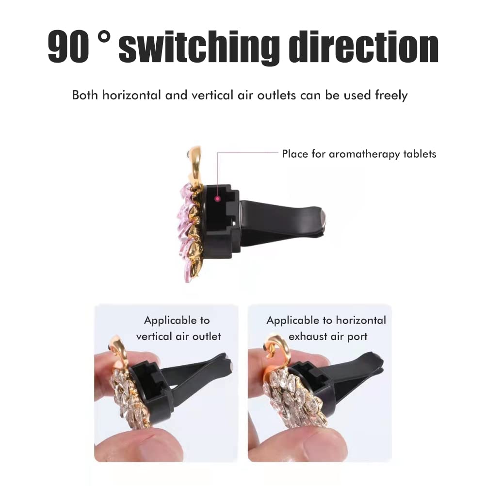 J-ouuo Auto Klimaanlagendüse Lüftungsschlitz-Clip, , Blumenform, Clip, Blumen-Aromatherapie