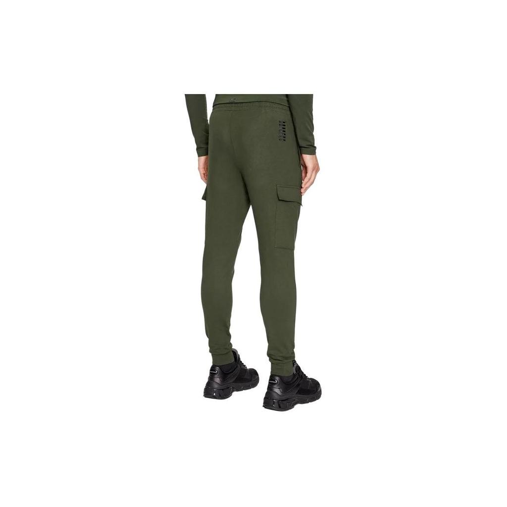 Emporio Armani EA7 Logo Print Pocket Elastic Waist Cuffed Casual Pants Men Bottoms Green 8NPP59-PJ05Z-1845