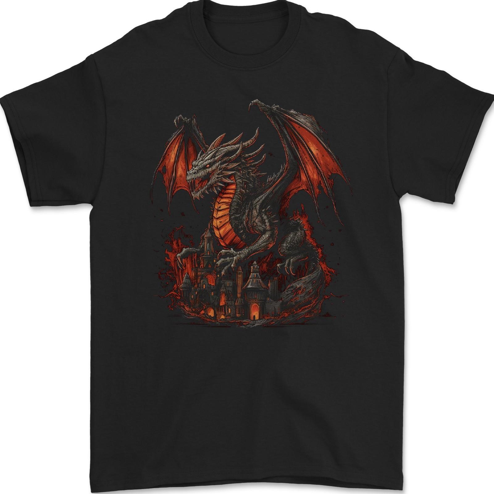 A Fierce Fantasy Dragon Mens T-Shirt 100% Cotton 4XL