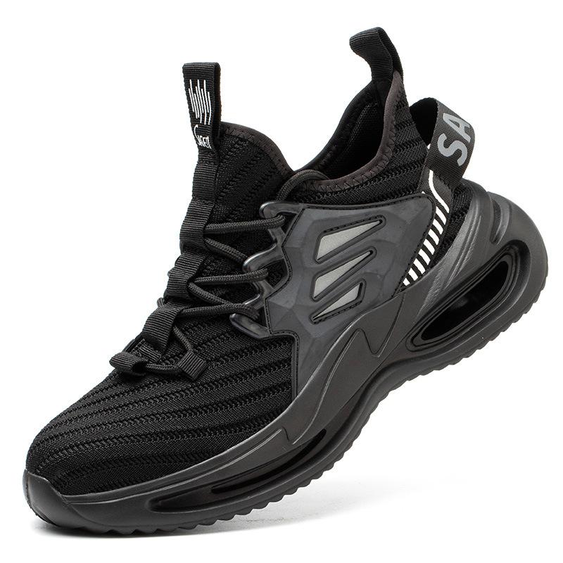 

Неразрушимая обувь, мужская безопасная рабочая обувь со стальным носком, противопрокольные рабочие ботинки, легкие дышащие кроссовки для работы 49 чёрный