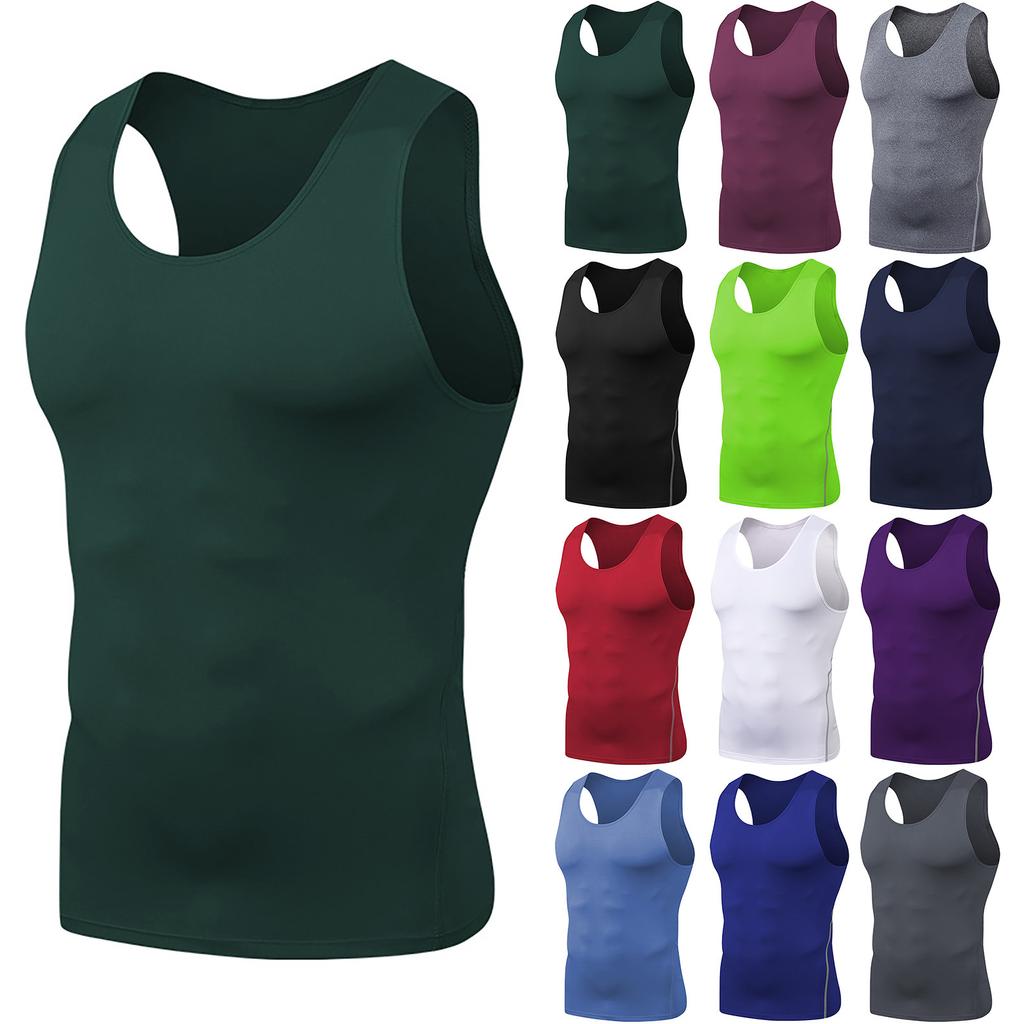Camicia a compressione da uomo ad asciugatura rapida Canotta dimagrante modellante per il corpo Canotte da allenamento Canotte addominali addominali