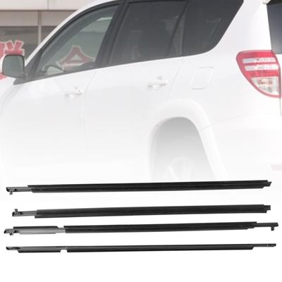 4 Stück Äußere Fensterdichtungsgürtel Gummi Glas Wetterleiste Zierleiste für Toyota RAV4 2006-2016