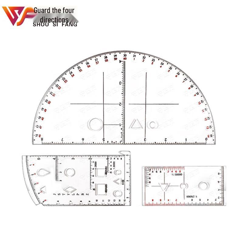Artillery Topography and Coordinate Ruler Set
