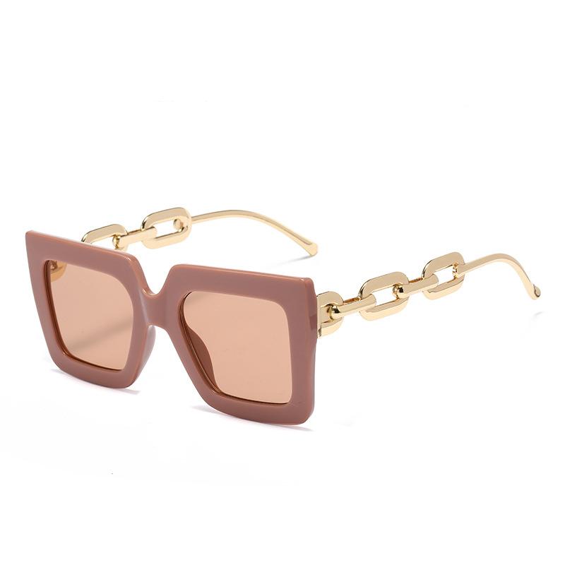 Twooo 3207 Übergroße quadratische Brille mit modischem Bügel Sonnenbrille Damen