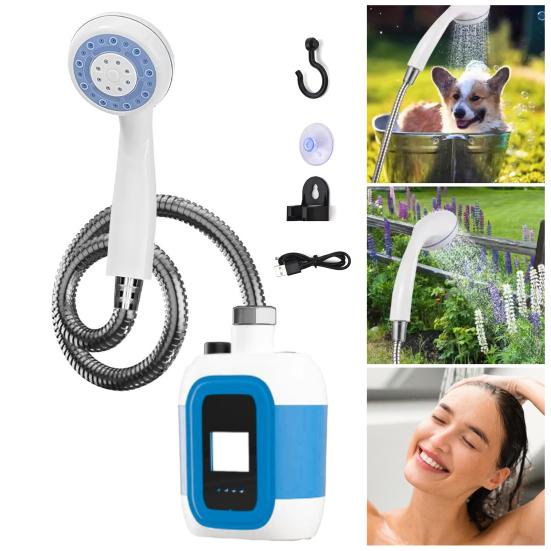 Tragbare wiederaufladbare Campingdusche mit elektrischer Pumpe und Duschkopf
