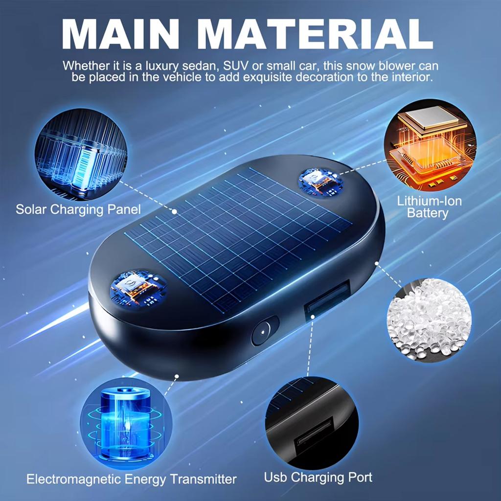 Car Window Glass Anti-ice Snow Remover Solar/USB Antifreeze Snow Removal Instrument 5-12V Microwave Molecular Deicing Instrument