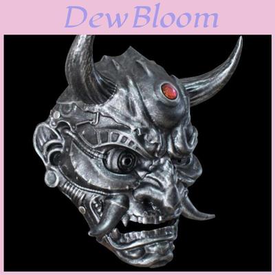 Christmas And Halloween Silver Copper Hannya Mask Resin Party Prop For Cosplay And Celebrations