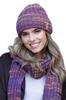 Hera Set Hat with Scarf Color Purple