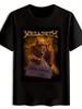 T-shirt Casual Crew Neck with MEGADETH Rock Band Graphic
