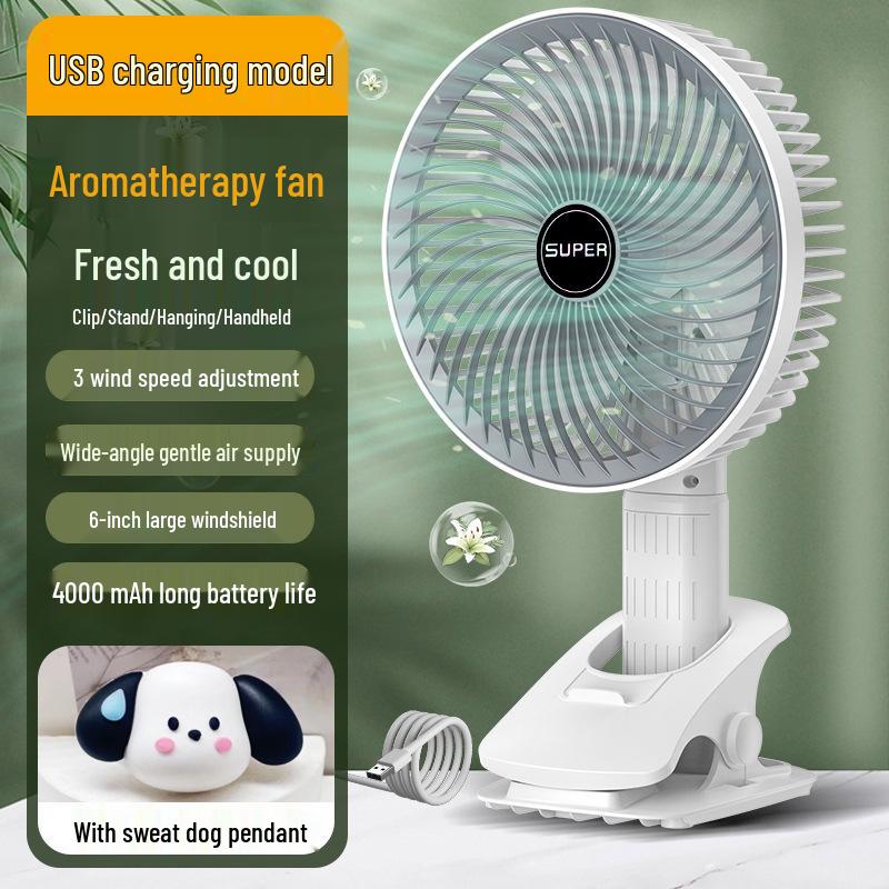 Portable USB Clip Fan: Handheld, Desktop, Baby Carriage, Outdoor, and Bedside Charging Fan